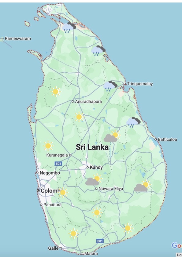 Météo du Sri Lanka en février