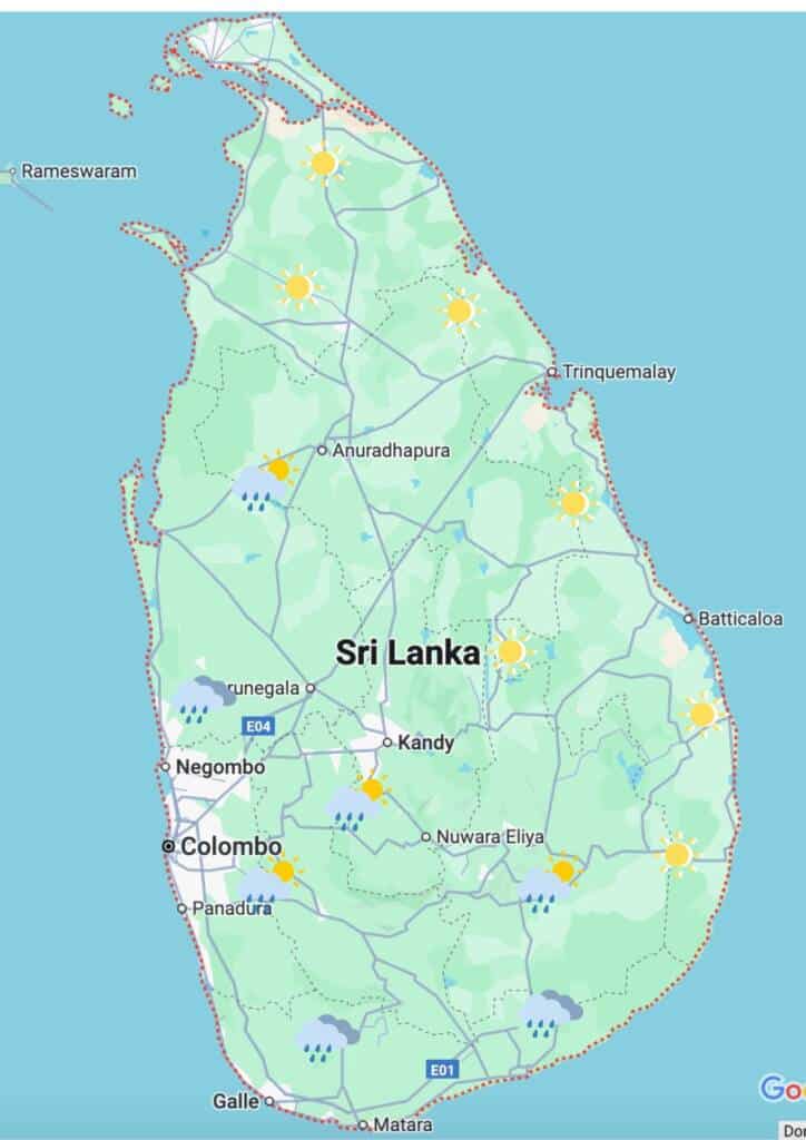 Météo du Sri Lanka en septembre