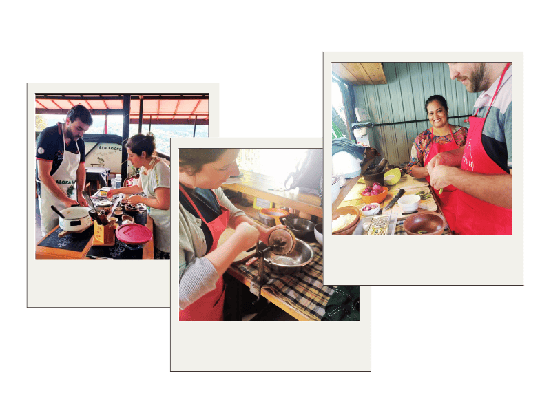 Photos souvenirs d'un voyage de noces au Sri Lanka, Oriane et Quentin lors d'un cour de cuisine traditionnelle à Ella, leur coup de coeur du séjour